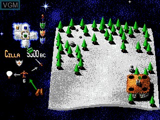 In-game screen of the game Mega Lo Mania on Sega Megadrive