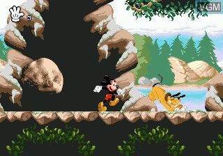 In-game screen of the game Mickey Mania - The Timeless Adventures of Mickey Mouse on Sega Megadrive