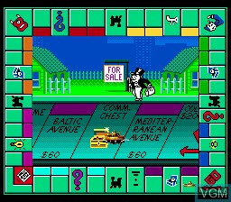 In-game screen of the game Monopoly on Sega Megadrive