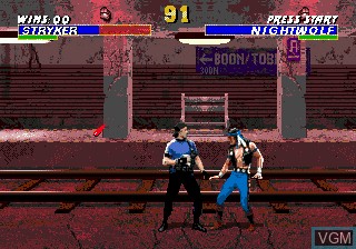 In-game screen of the game Mortal Kombat 3 on Sega Megadrive