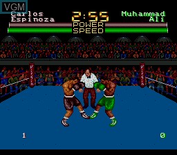 In-game screen of the game Muhammad Ali Heavyweight Boxing on Sega Megadrive