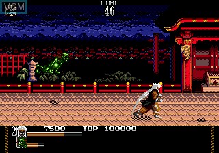 In-game screen of the game Mystical Fighter on Sega Megadrive