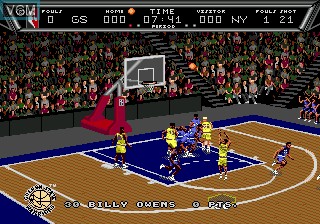 In-game screen of the game NBA Action '94 on Sega Megadrive