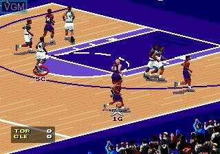 In-game screen of the game NBA Live 97 on Sega Megadrive