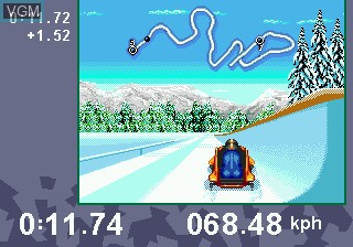 In-game screen of the game Winter Olympic Games - Lillehammer '94 on Sega Megadrive