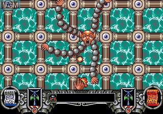 In-game screen of the game Onslaught on Sega Megadrive