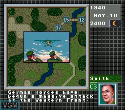In-game screen of the game Operation Europe on Sega Megadrive