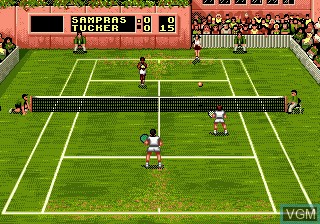 In-game screen of the game Sampras Tennis 96 on Sega Megadrive