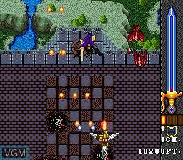 In-game screen of the game Phelios on Sega Megadrive