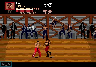In-game screen of the game Pit-Fighter on Sega Megadrive