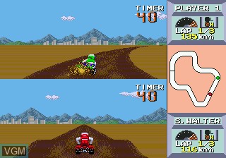 In-game screen of the game Quad Challenge on Sega Megadrive