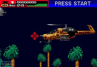 In-game screen of the game Revolution X on Sega Megadrive