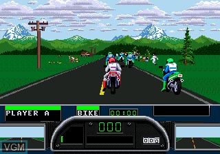 In-game screen of the game Road Rash II on Sega Megadrive