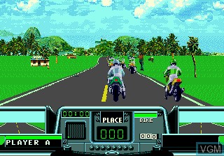 In-game screen of the game Road Rash 3 on Sega Megadrive