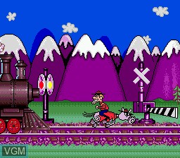 In-game screen of the game Adventures of Rocky and Bullwinkle and Friends, The on Sega Megadrive