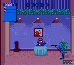 In-game screen of the game Sesame Street Counting Cafe on Sega Megadrive