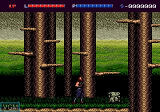 In-game screen of the game Shadow Blasters on Sega Megadrive