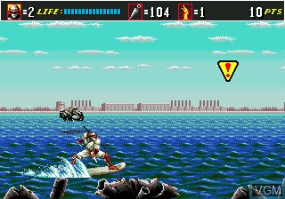 In-game screen of the game Shinobi III - Return of the Ninja Master on Sega Megadrive
