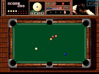 In-game screen of the game Side Pocket on Sega Megadrive
