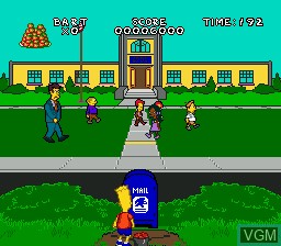 In-game screen of the game Virtual Bart on Sega Megadrive
