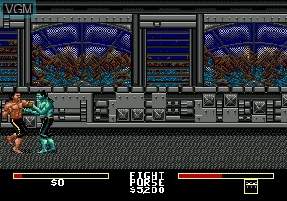In-game screen of the game Slaughter Sport on Sega Megadrive
