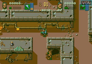 In-game screen of the game Soldiers of Fortune on Sega Megadrive