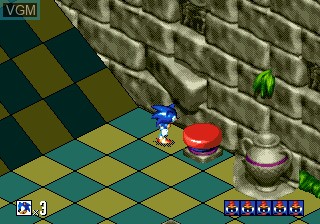 In-game screen of the game Sonic 3D Blast on Sega Megadrive