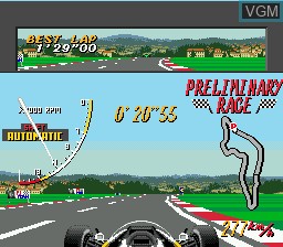 In-game screen of the game Super Monaco GP on Sega Megadrive