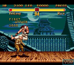 In-game screen of the game Super Street Fighter II - The New Challengers on Sega Megadrive