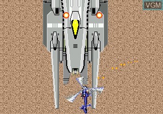 In-game screen of the game Super Thunder Blade on Sega Megadrive