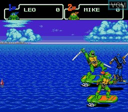In-game screen of the game Teenage Mutant Ninja Turtles - The Hyperstone Heist on Sega Megadrive