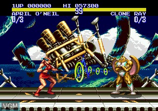 In-game screen of the game Teenage Mutant Ninja Turtles - Tournament Fighters on Sega Megadrive