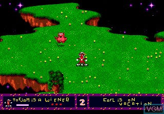 In-game screen of the game ToeJam & Earl on Sega Megadrive