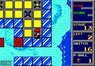 In-game screen of the game Trampoline Terror! on Sega Megadrive