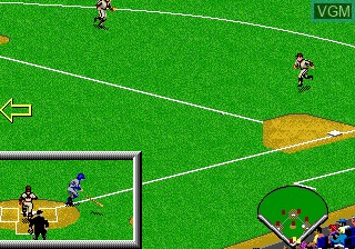 In-game screen of the game Triple Play 96 on Sega Megadrive