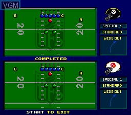 In-game screen of the game Troy Aikman NFL Football on Sega Megadrive
