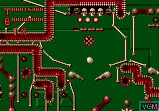 In-game screen of the game Virtual Pinball on Sega Megadrive