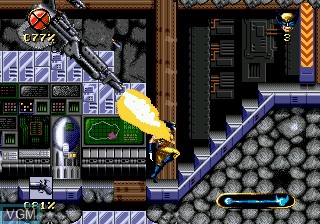 In-game screen of the game Wolverine - Adamantium Rage on Sega Megadrive