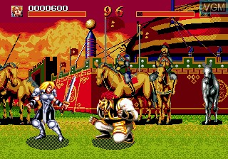 In-game screen of the game World Heroes on Sega Megadrive