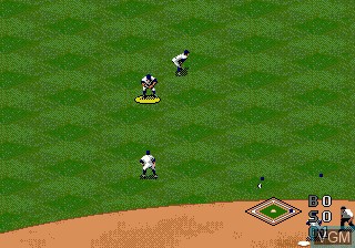 In-game screen of the game World Series Baseball '96 on Sega Megadrive