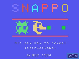 Title screen of the game Snappo on Memotech MTX 512