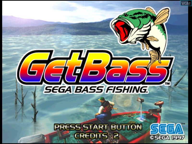 Title screen of the game Get Bass - Sega Bass Fishing on Model 3