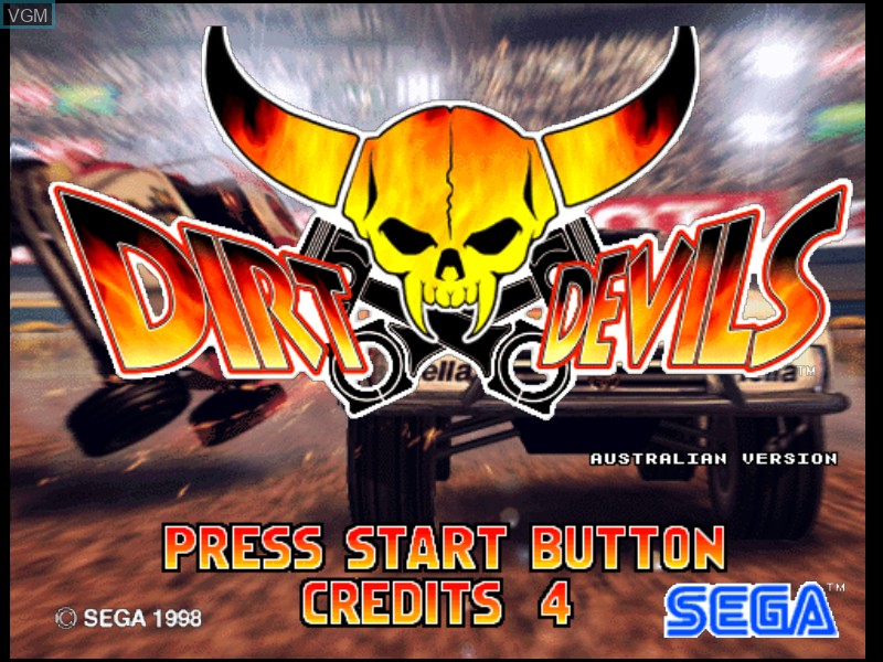 Title screen of the game Dirt Devils on Model 3