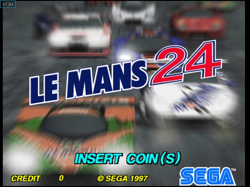 Title screen of the game Le Mans 24 on Model 3