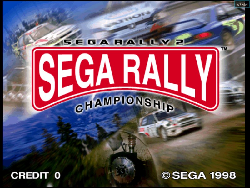 Title screen of the game Sega Rally 2 on Model 3
