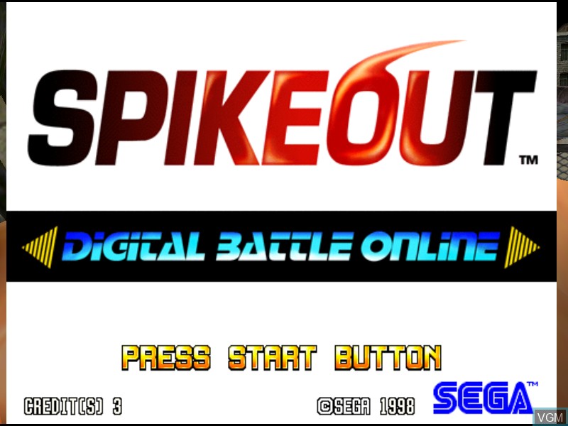 Title screen of the game Spike Out on Model 3