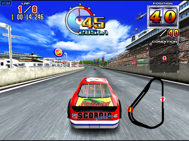 In-game screen of the game Daytona USA 2 - Power Edition on Model 3