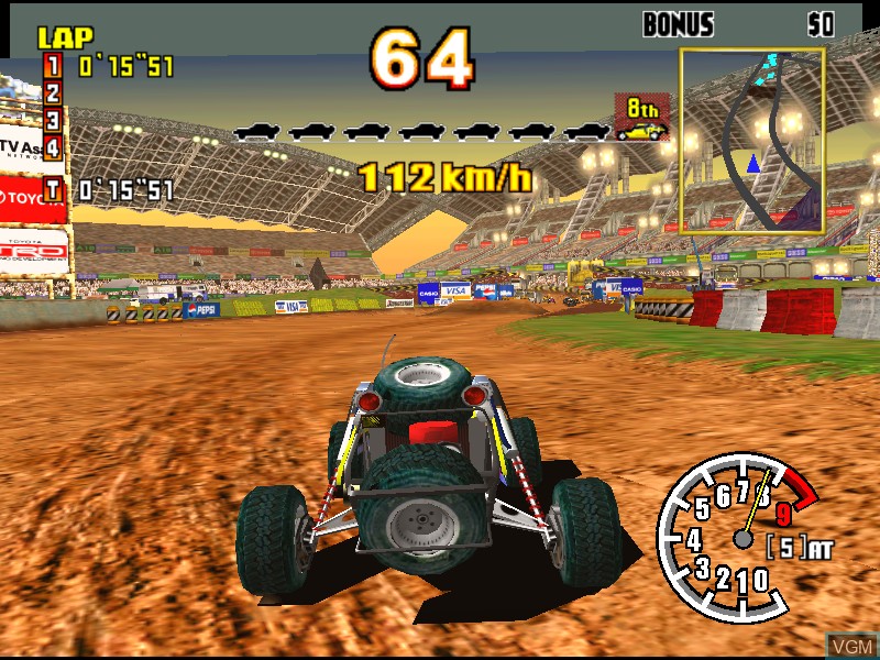 In-game screen of the game Dirt Devils on Model 3
