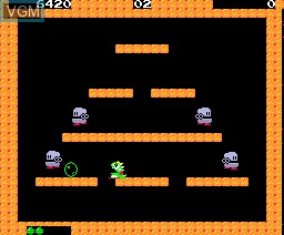 In-game screen of the game Bubble Bobble on MSX2