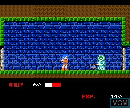 In-game screen of the game Dragon Buster on MSX2